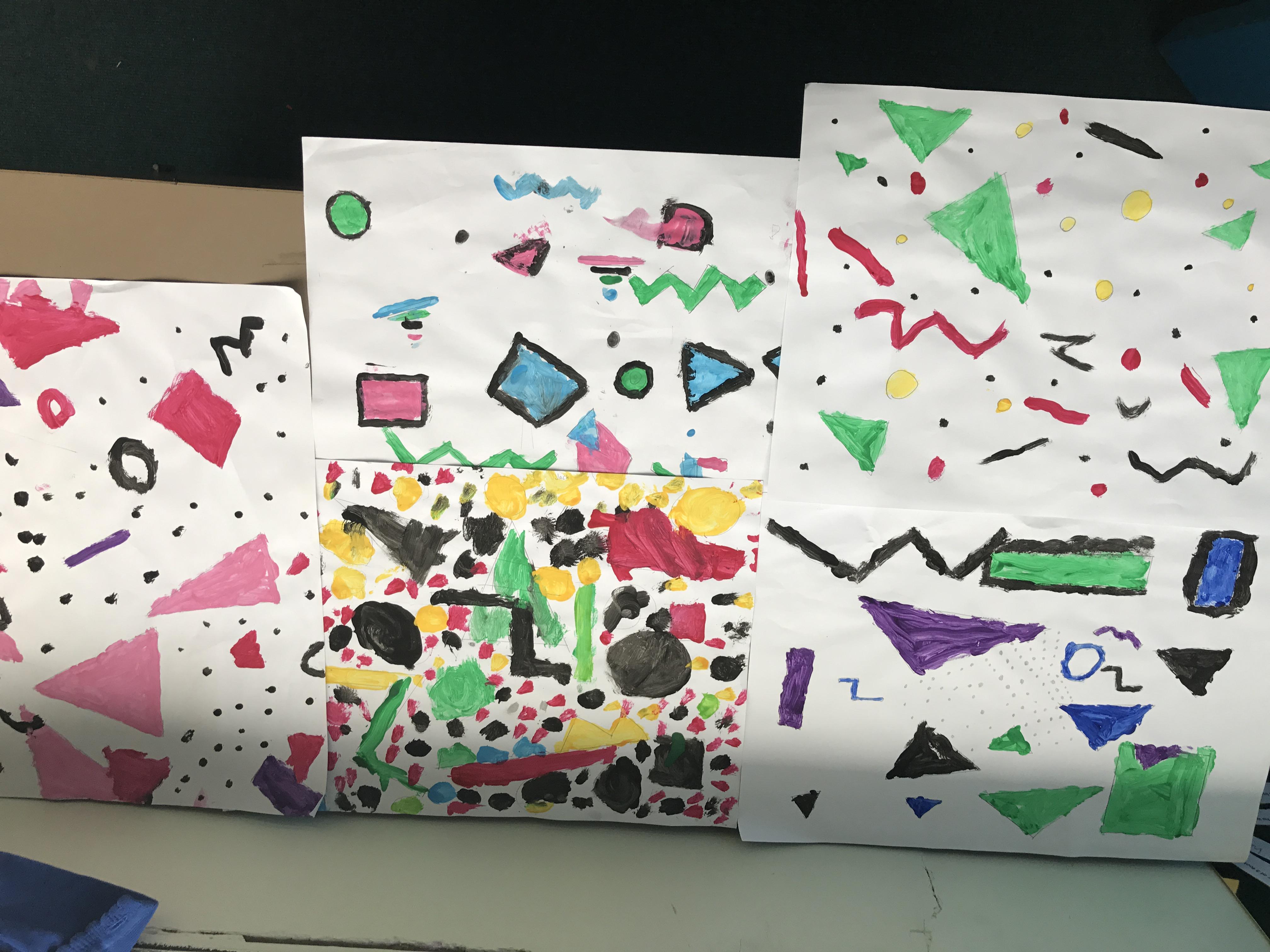 Geometric 1980's inspired artwork! Fab work! 